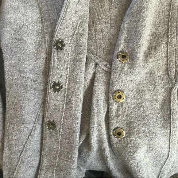 Vintage Anthropologie Wool Leaf-Trim Knit Cardigan - Picture 4 of 11